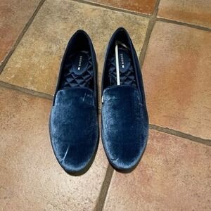 Blue velvet Birdies slip on loafer